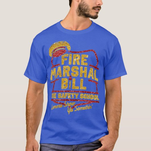 Brandweerinspecteur Bill brandveiligheid school gr T-shirt (Voorkant)