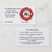 Brandweerkaarten met het Rode Maltese Kruis Visitekaartje (Voorkant / Achterkant)