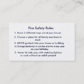 Brandweerkaarten met het Rode Maltese Kruis Visitekaartje (Achterkant)