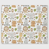 Brandweerkaatsende babydieren cadeaupapier (Vlak)