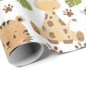 Brandweerkaatsende babydieren cadeaupapier (Rol Hoek)