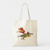 Brandweerkalkoen met slang tote bag (Achterkant)