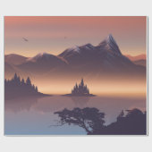 Brandweerkamp bij het meer cadeaupapier (Vlak)