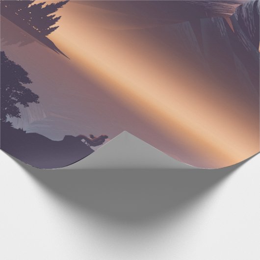 Brandweerkamp bij het meer cadeaupapier (Hoek)