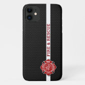 Brandweerkap en telefoon voor brandweer Case-Mate iPhone case (Achterkant)