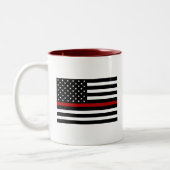 Brandweerkap Thin Red Line Two Tone Coffee Mok (Links)