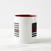 Brandweerkap Thin Red Line Two Tone Coffee Mok (Center)