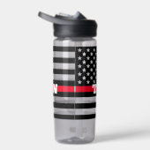 Brandweerkap Thin Red Line Water Fles (Rechts)