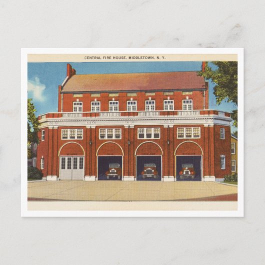  brandweerkazerne Central Fire House Middleton Briefkaart (Voorkant)