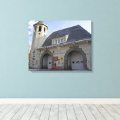 Brandweerkazerne nummer 19 in Washington, D.C. Canvas Afdruk (Insitu (Houten vloer))