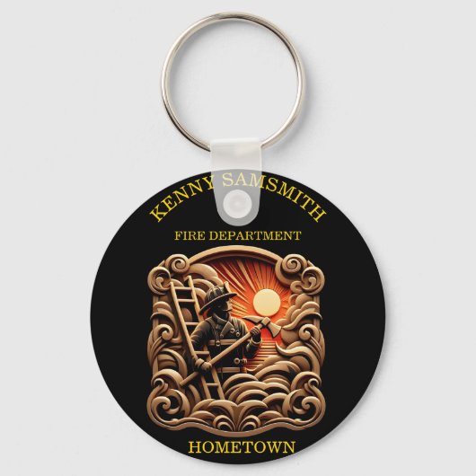 Brandweerkazerne van alledaagse helden sleutelhanger (Voorkant)