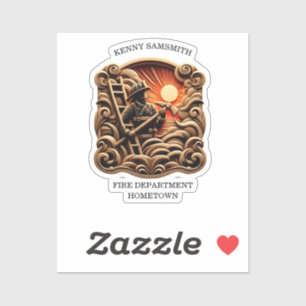 Brandweerkazerne van alledaagse helden sticker