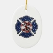 Brandweerkerst Keramisch Ornament (Voorkant)