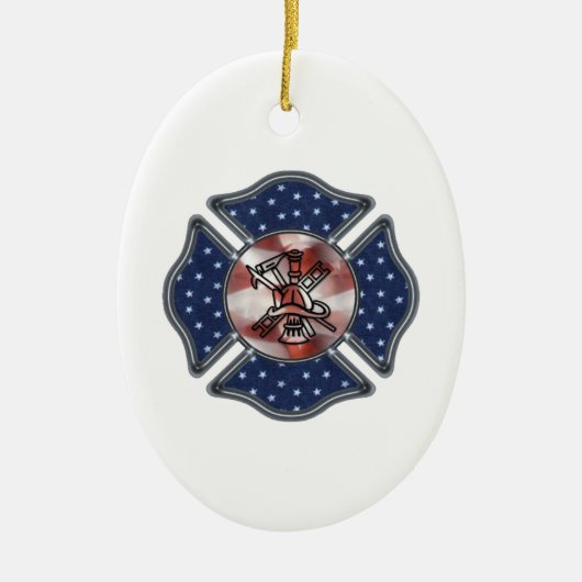 Brandweerkerst Keramisch Ornament (Voorkant)