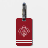 Brandweerkleding/brandweerman Maltese Bagagelabel (Achterkant verticaal)