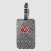 Brandweerkleding/brandweerman Maltese Bagagelabel (Voorkant (verticaal))