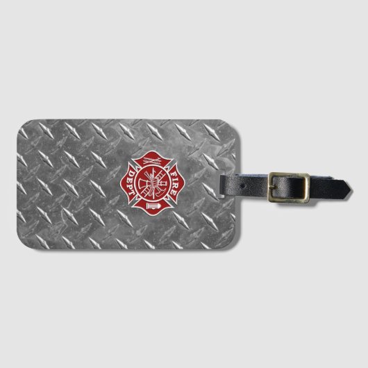 Brandweerkleding/brandweerman Maltese Bagagelabel (Voorkant (horizontaal))