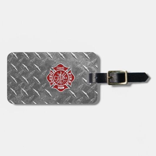 Brandweerkleding/brandweerman Maltese Bagagelabel (Voorkant horizontaal)