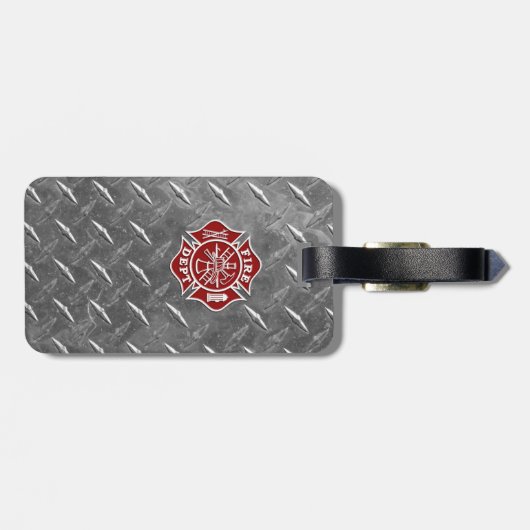 Brandweerkleding/brandweerman Maltese Bagagelabel (Achterkant horizontaal)