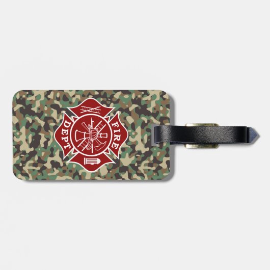 Brandweerkleding/brandweerman Maltese Bagagelabel (Achterkant horizontaal)