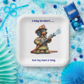 brandweerkorps papieren bordje (Feest)