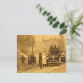 Brandweerkorpsen in actie - Vintage Briefkaart (Staand voorkant)