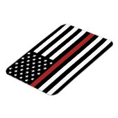 Brandweerkorter Din Red Line America Vlag Redding Magneet (Linkerzijde)