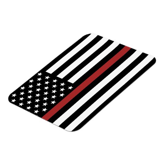 Brandweerkorter Din Red Line America Vlag Redding Magneet (Linkerzijde)