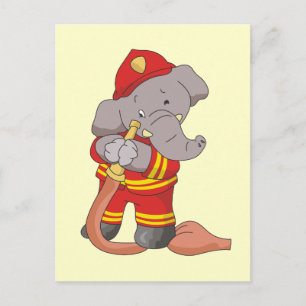 Brandweerkreeft Elephant Tshirts en Gifts Briefkaart