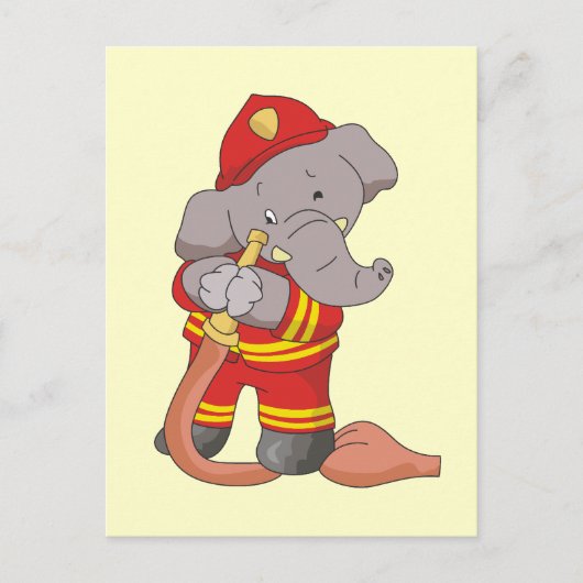 Brandweerkreeft Elephant Tshirts en Gifts Briefkaart (Voorkant)