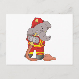 Brandweerkreeft Elephant Tshirts en Gifts Briefkaart