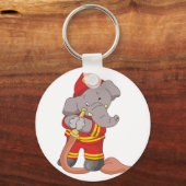 Brandweerkreeft Elephant Tshirts en Gifts Sleutelhanger (Voorkant)