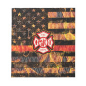 Brandweerkruis en brandweerlampen notitieblok (Voorkant)