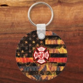 Brandweerkruis en brandweerlampen sleutelhanger (Voorkant)