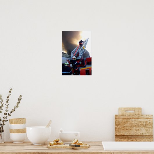 Brandweerlichter Poster (Keuken)