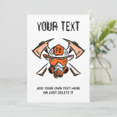 Brandweerlieden. Brandweer. Cadeauidee Kaart (Staand voorkant)