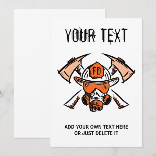 Brandweerlieden. Brandweer. Cadeauidee Kaart (Voorkant / Achterkant)