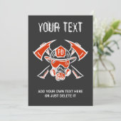 Brandweerlieden. Brandweer. Cadeauidee Kaart (Staand voorkant)