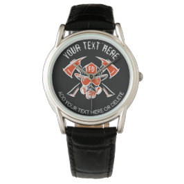 Brandweerlieden. Brandweer. Cadeauidee. Sjabloon Horloge