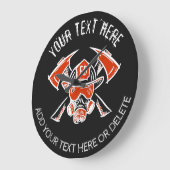 Brandweerlieden. Brandweer. CadeauSjabloon Grote Klok (Hoek)