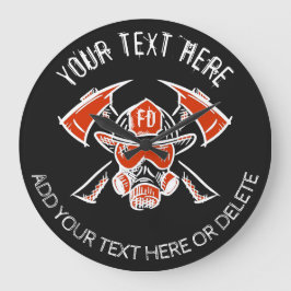 Brandweerlieden. Brandweer. CadeauSjabloon Grote Klok