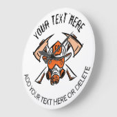 Brandweerlieden. Brandweer. Sjabloon Cadeauidee Grote Klok (Hoek)