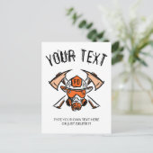 Brandweerlieden. Brandweer. Sjabloon. Feestdagenkaart (Staand voorkant)