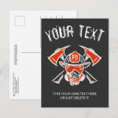 Brandweerlieden. Brandweer. Sjabloon. Feestdagenkaart (Voorkant / Achterkant)