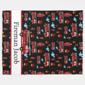 Brandweerlieden Brandweerauto's Fleece Deken (Voorkant (Horizontaal))