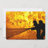 Brandweerlieden/Brandweerkoplampen — Pensionering Kaart (Achterkant)