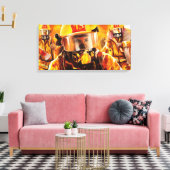 Brandweerlieden Canvas Afdruk (Insitu (Woonkamer))