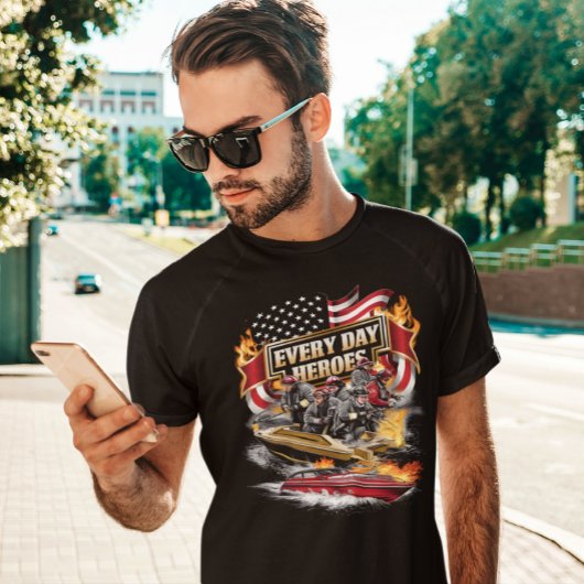 Brandweerlieden die bootontploffing bestrijden t-shirt