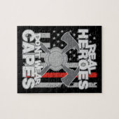 Brandweerlieden Echte helden Draag geen kapen Legpuzzel (Horizontaal)