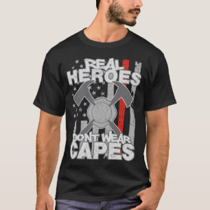 Brandweerlieden Echte helden Draag geen kapen T-shirt